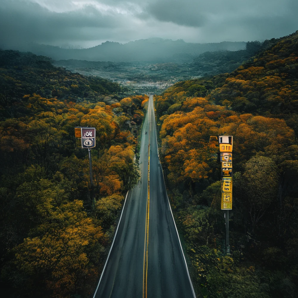 signo de carretera con la cerca