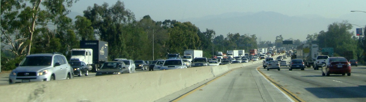 Traffic congestion on los angeles freeways