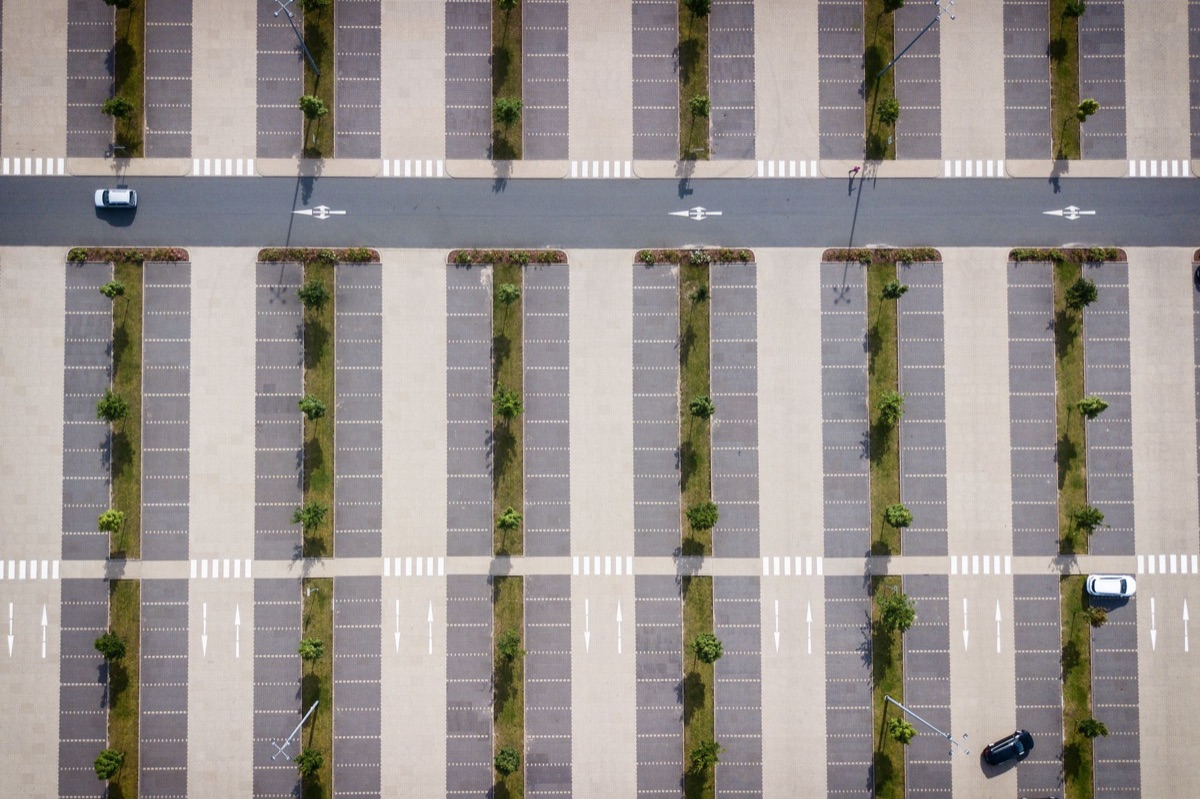 car parking spaces with numbers