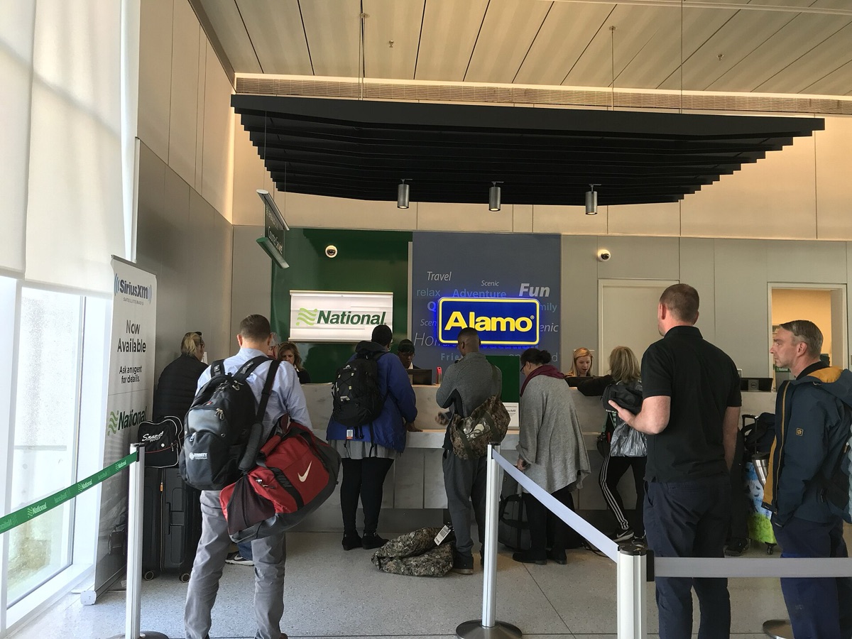 Rental car at airport