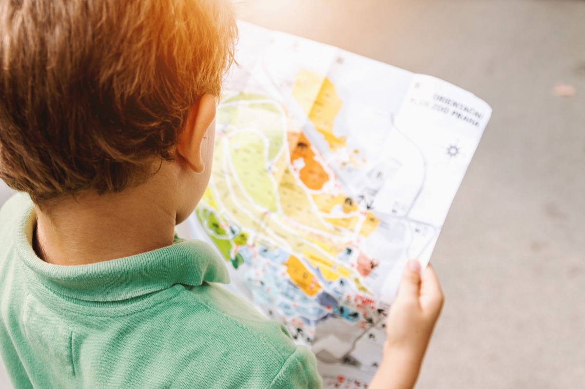 Universal Studios tour map with attraction highlights