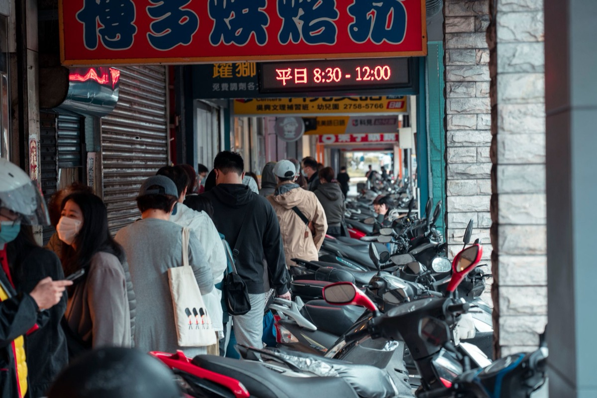 Waiting line at car rental office