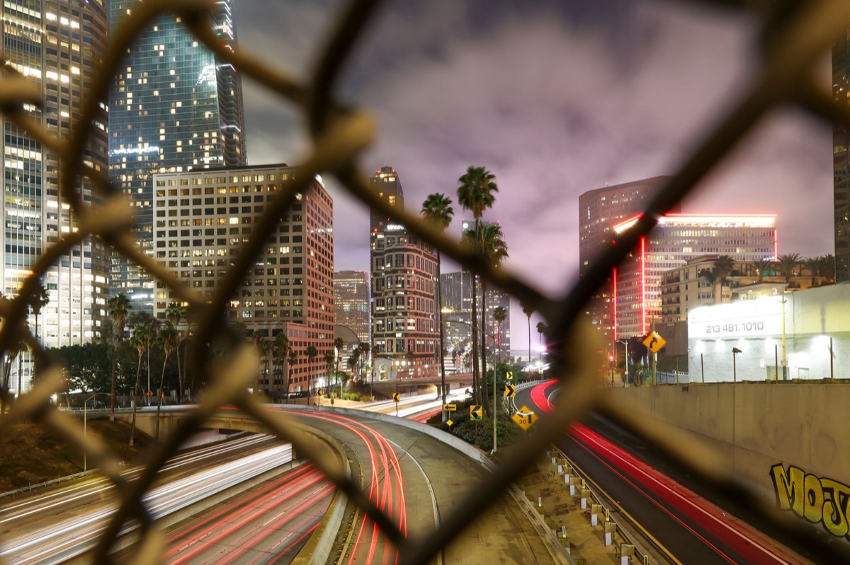 Carte de Los Angeles avec indicateurs de sécurité