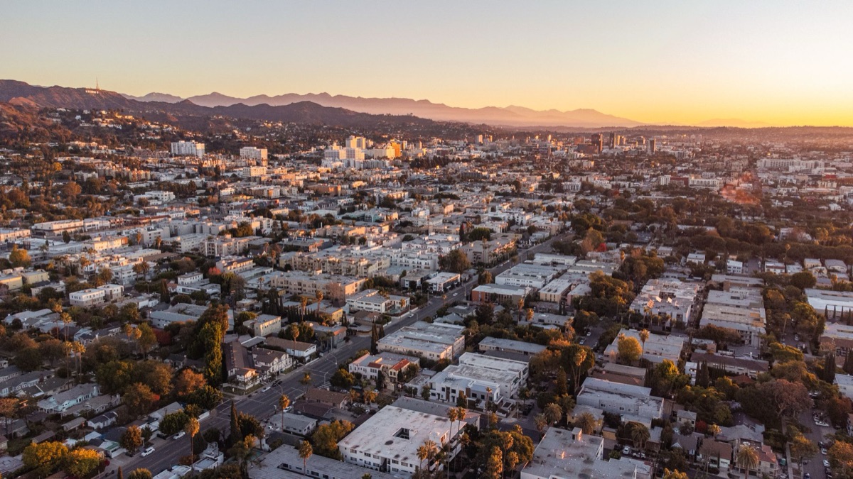 Itinéraire de promenade sécurisé dans un quartier de Los Angeles