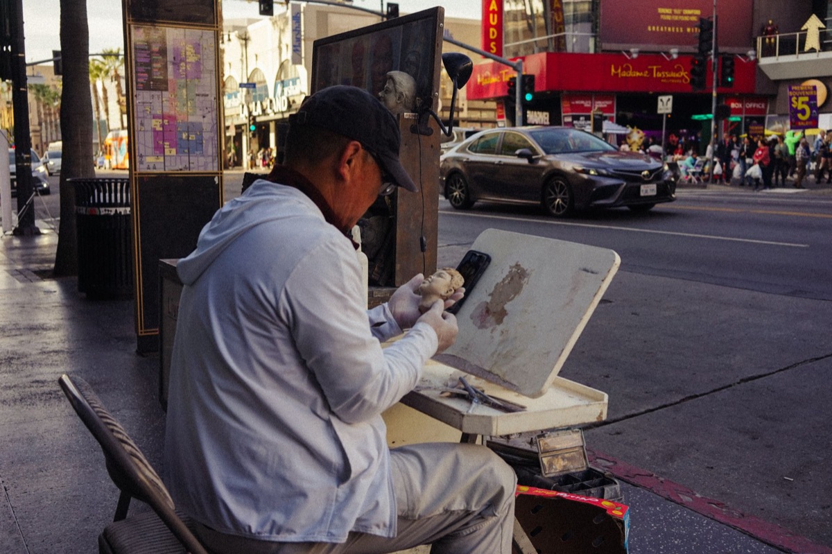 turista italiano a Hollywood Boulevard